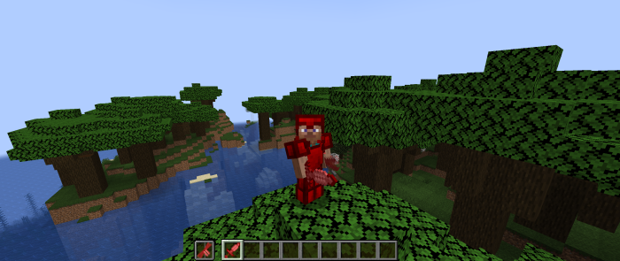 Ruby armor on a player