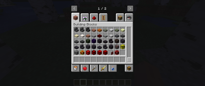 Player in the blocks tab